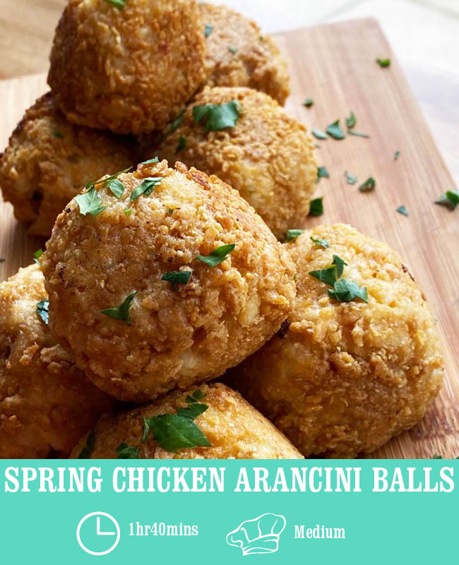 Spring Chicken Arancini Balls