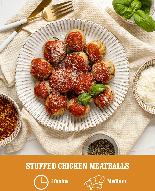 Stuffed Chicken Meatballs