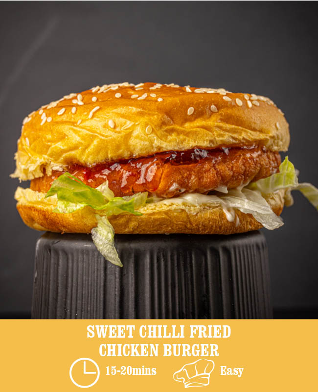 Sweet Chilli Fried Chicken Burger