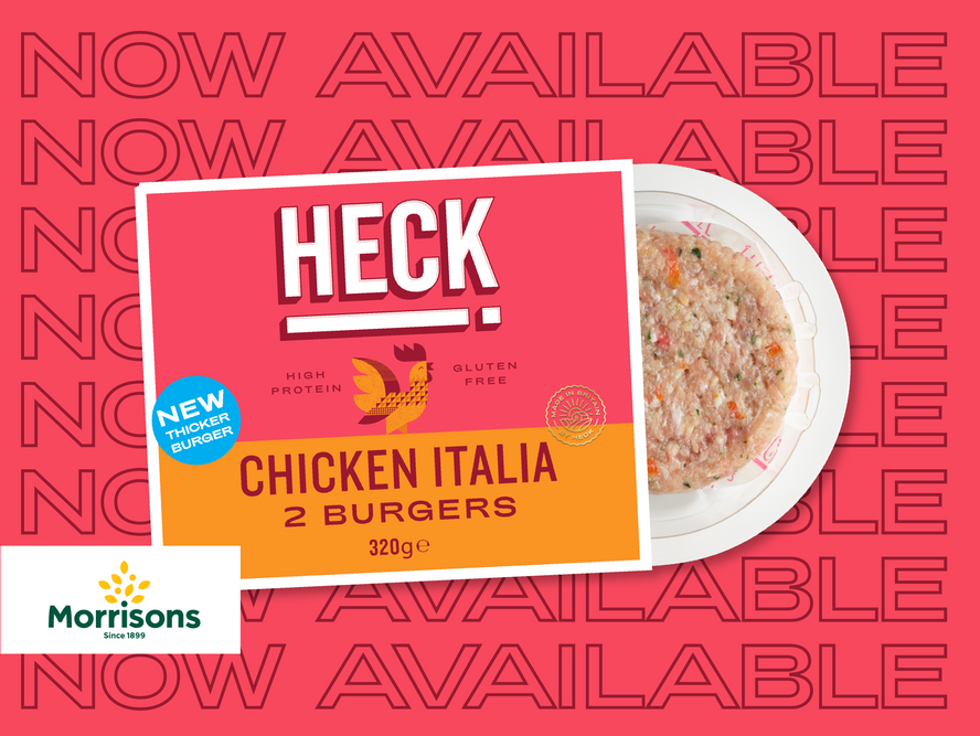 New to Morrisons: HECK! Thick Chicken Italia Burgers