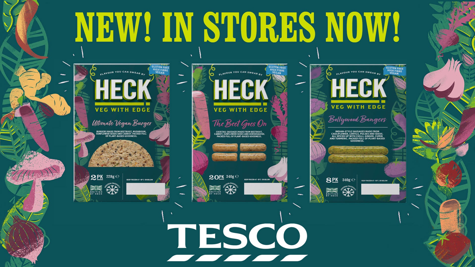 Exclusively In Tesco Stores! Three BRAND NEW Flavours Join The HECK Frozen Veg Range