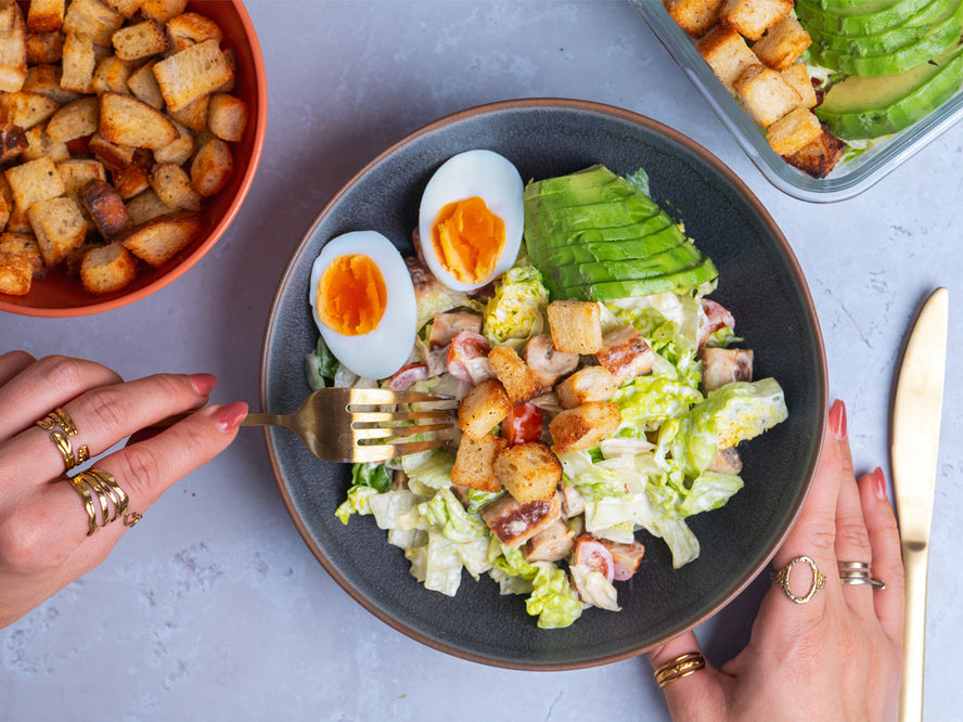 Chicken Italia Caesar Salad with Sourdough Croutons