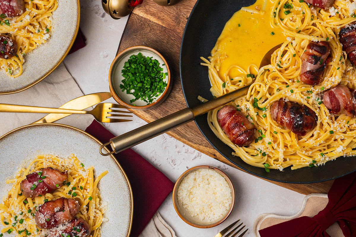 Pigs in Blanket Carbonara