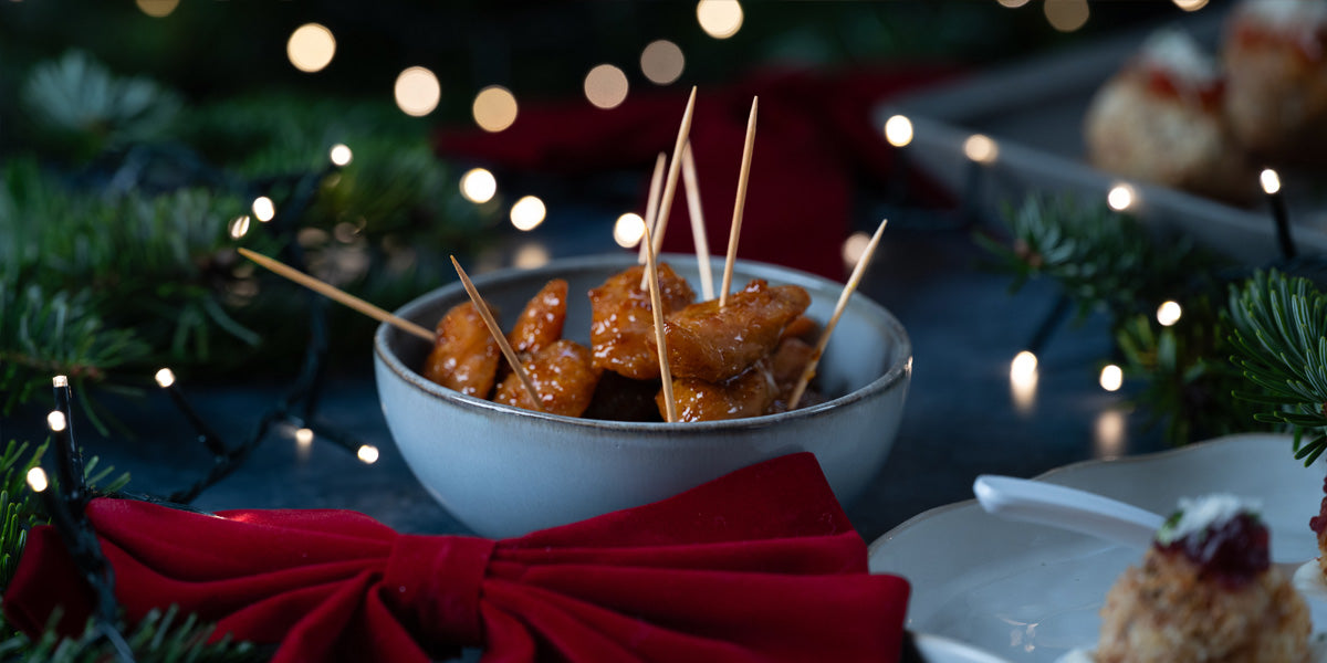 Heck Pork, Cheddar, Honey & Mustard Sausage Canapés