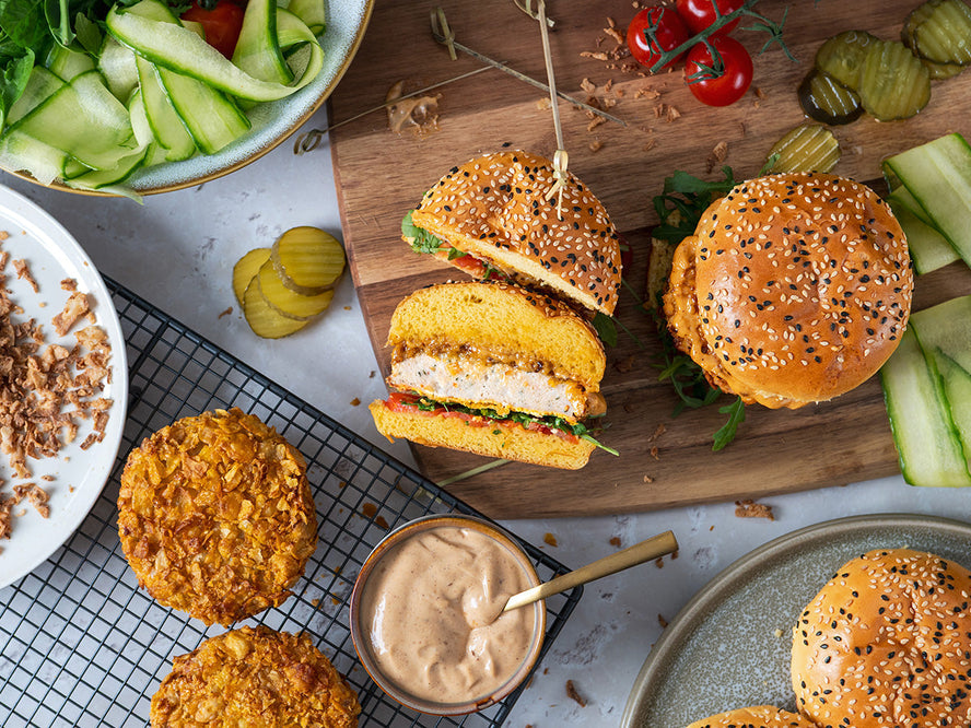 Heck Chicken Italia Cornflake Burger with Gochujang Mayo