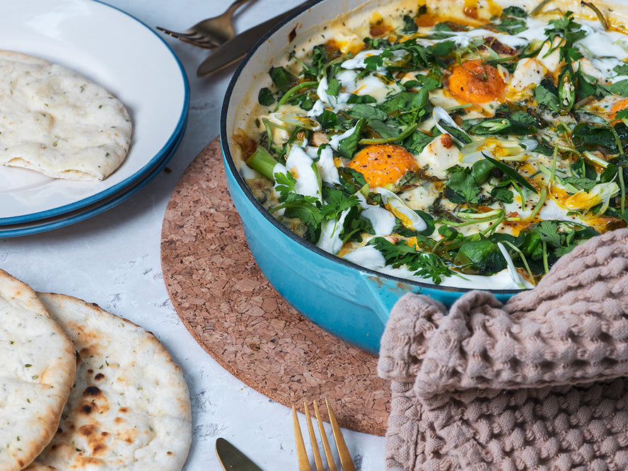 Green Shakshuka with Heck Simply Chicken Mince