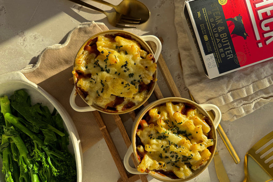 Mac and cheese topped pie