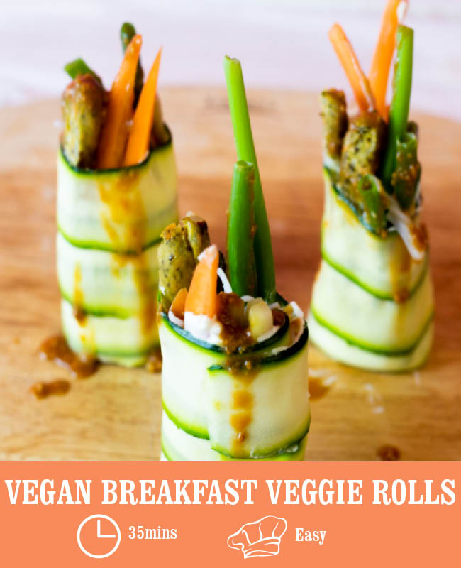 Vegan Breakfast Veggie Rolls