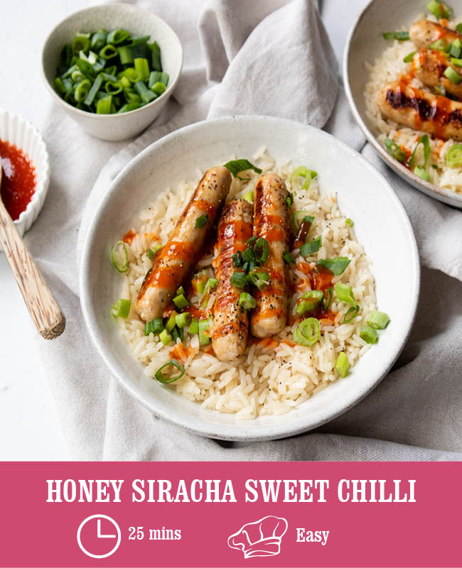 HECK Honey Siracha Sweet Chilli Chicken Sausages Heck Food Ltd