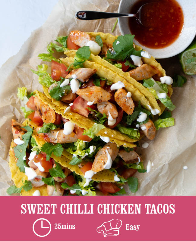 HECK Sweet Chilli Chicken Tacos