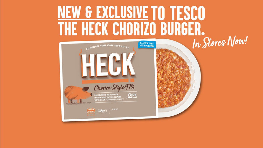 New & Exclusive To Tesco Is The HECK Chorizo Burger. In Stores Now!