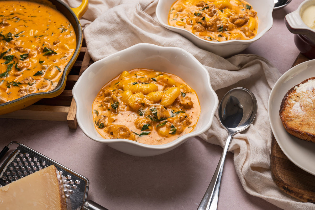 Creamy Gnocchi & HECK! 97% Pork Sausage Soup