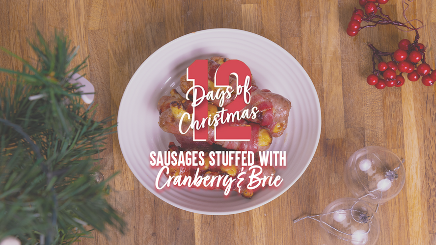 12 Days of Christmas Recipes: Cranberry & Brie Stuffed Sausages