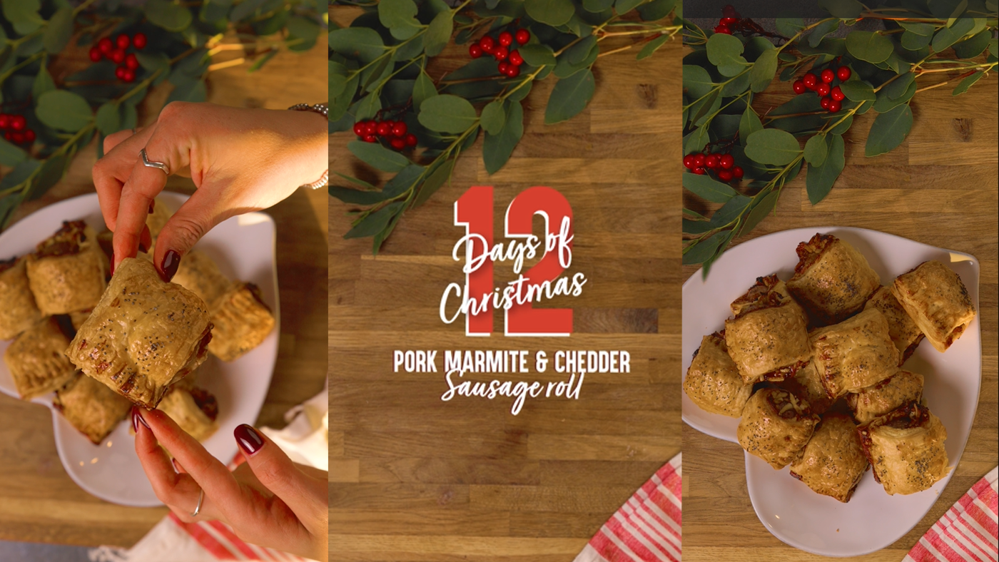 12 Days of Christmas Recipes: Pork, Marmite & Cheddar Sausage Rolls