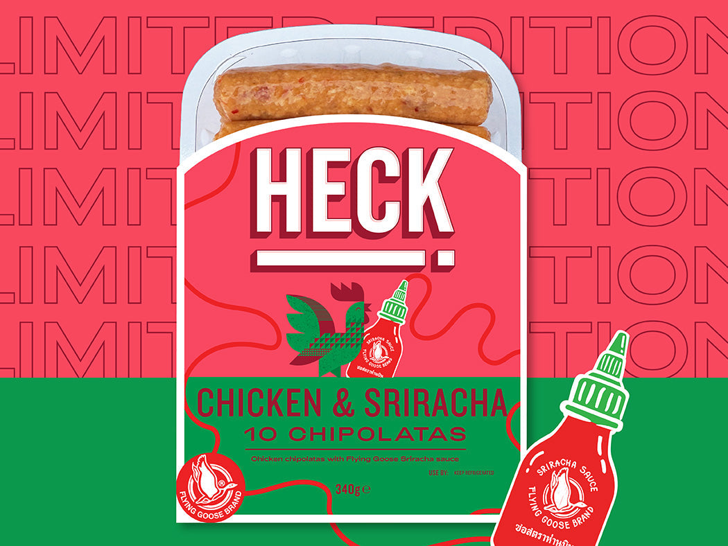 New Year, New Flavour: HECK! Chicken & Sriracha Chipolatas