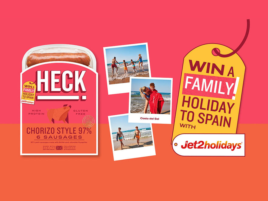 Fancy a FREE Spanish Holiday? Grab HECK! Chorizo Style 97% Pork Sausages at Tesco!