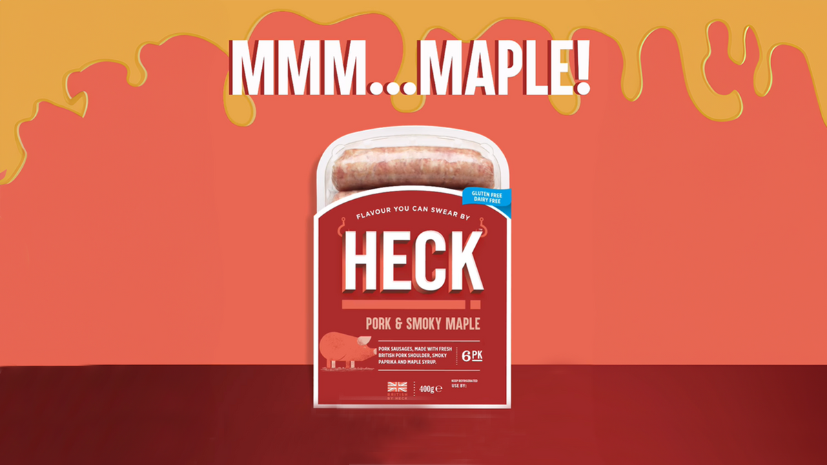 HECK! Pork & Smoky Maple Sausages in Tesco Stores Now Heck Food Ltd