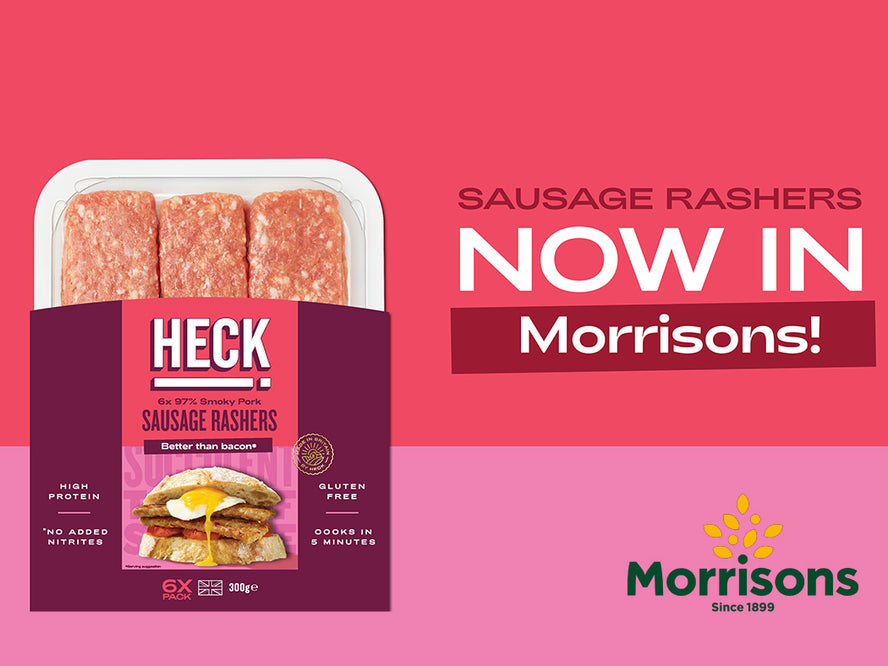 Morrisons Welcomes HECK! Pork Sausage Rashers!