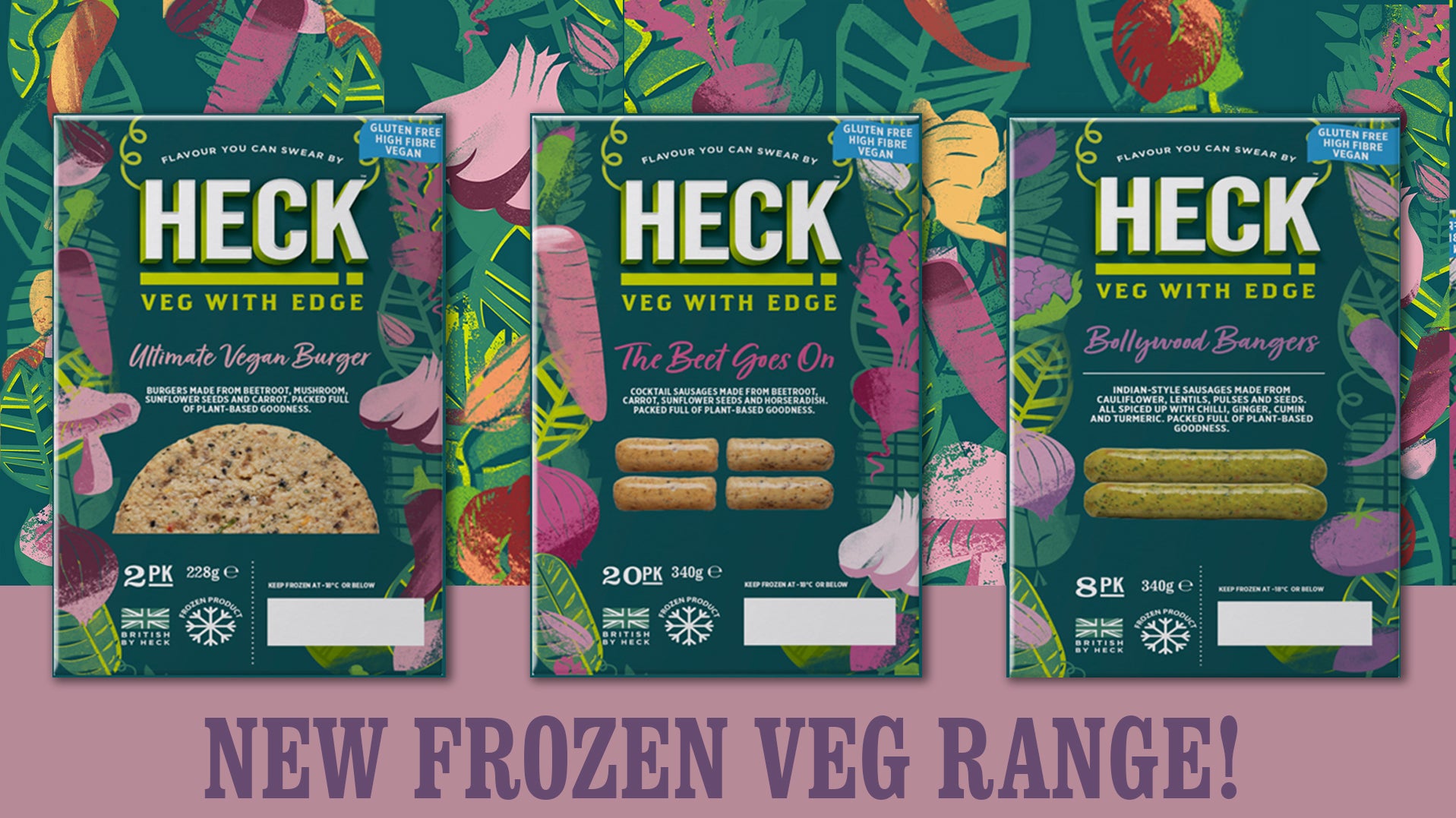 Some Brand New Vegan Sausages & Burgers Join The HECK Frozen Range!