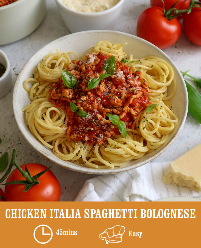 Chicken Italia Spaghetti Bolognese