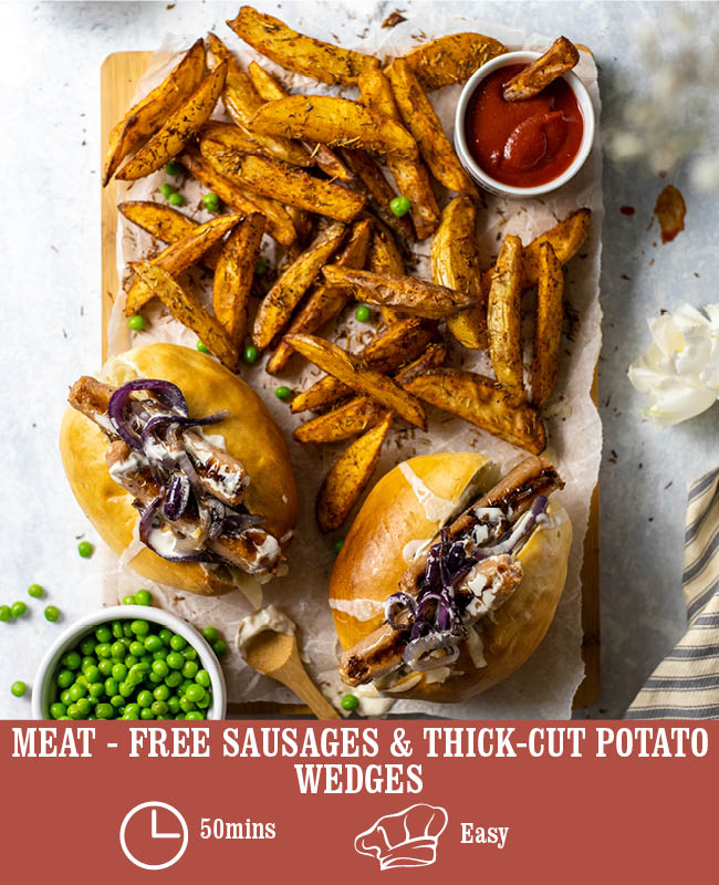 Meat - Free Sausages & Thick-cut Potato Wedges