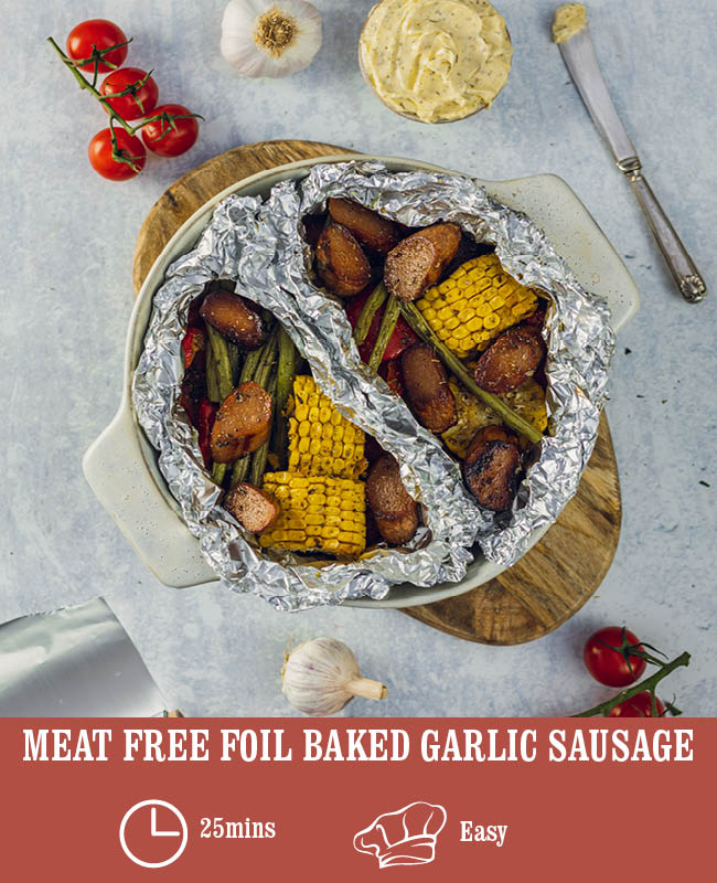 Meat Free Foil Baked Garlic Sausage