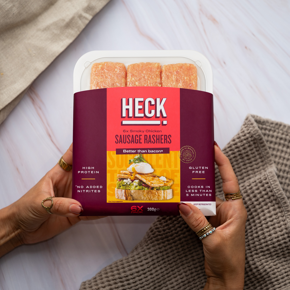 HECK Smoky Chicken Sausage Rashers | Better Than Bacon? | From The UK's ...