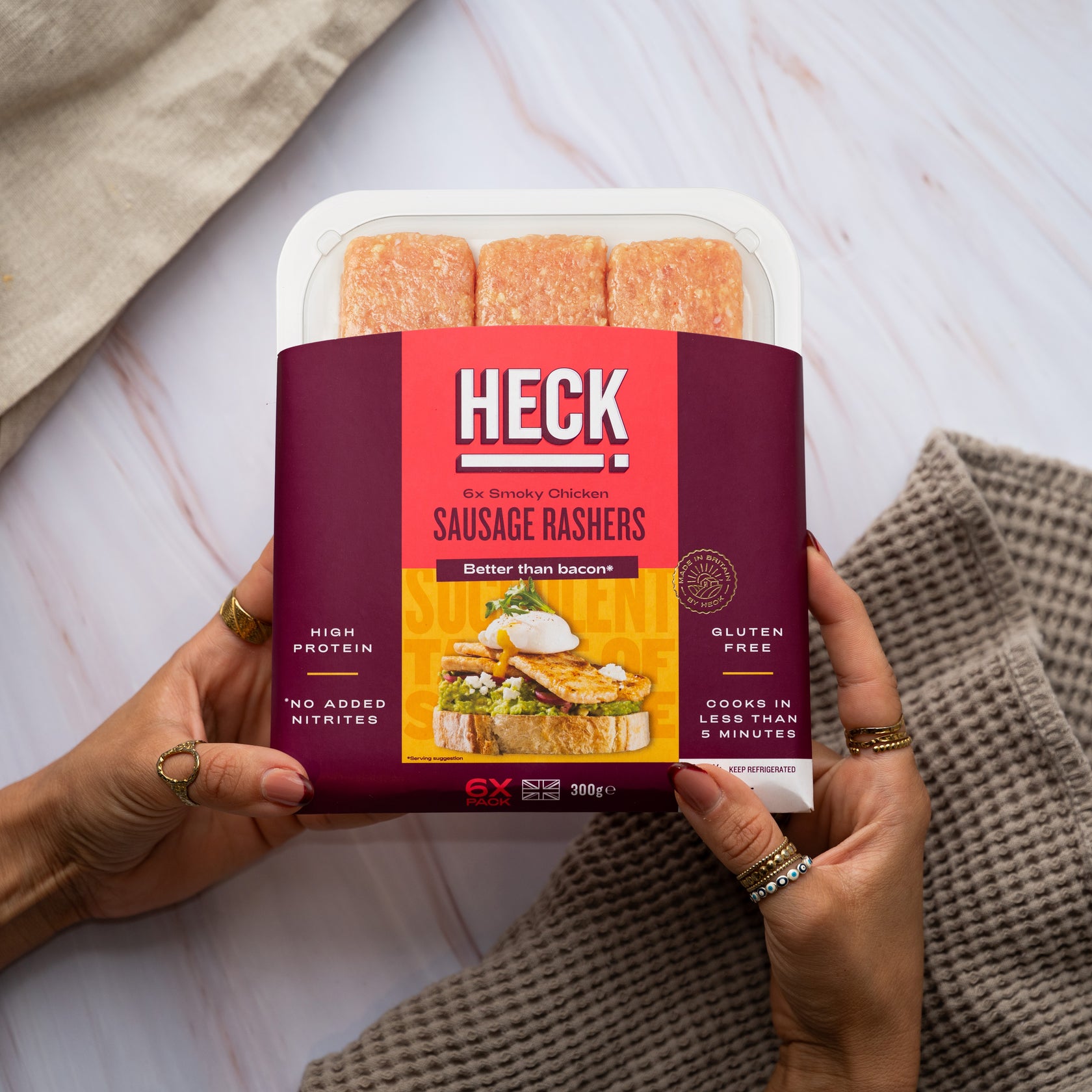 HECK Smoky Chicken Sausage Rashers | Better Than Bacon? | From The UK's ...