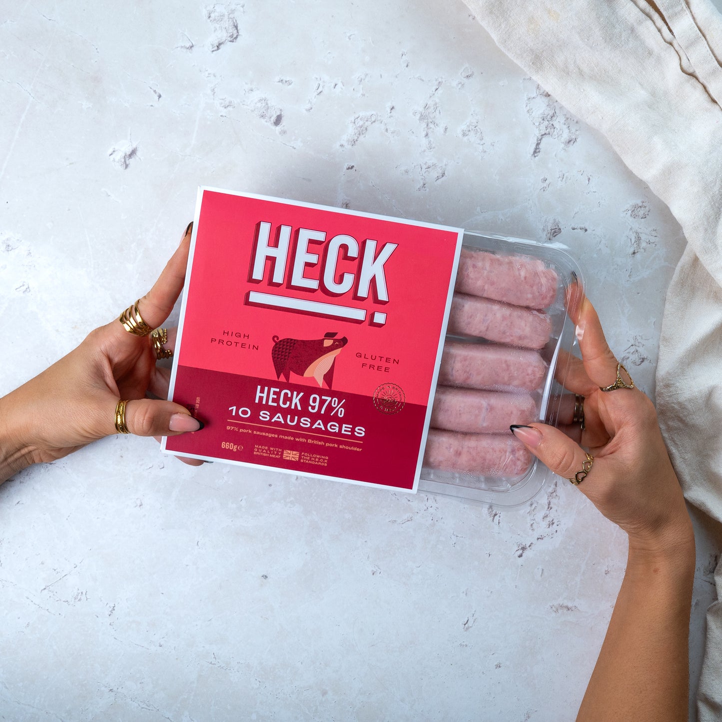 HECK 97% Pork Sausages 10 Pack