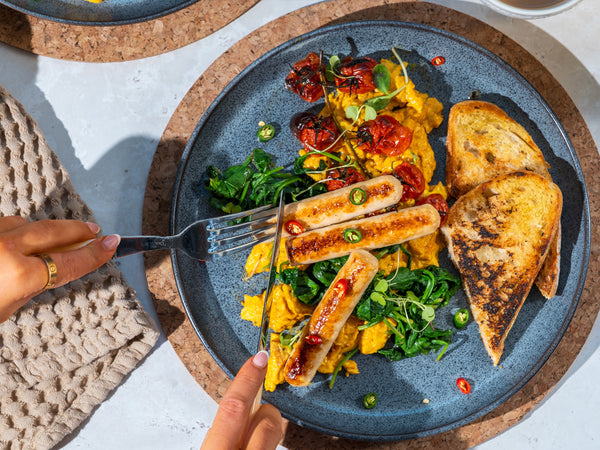 Turmeric Eggs & Simply Chicken Sausage