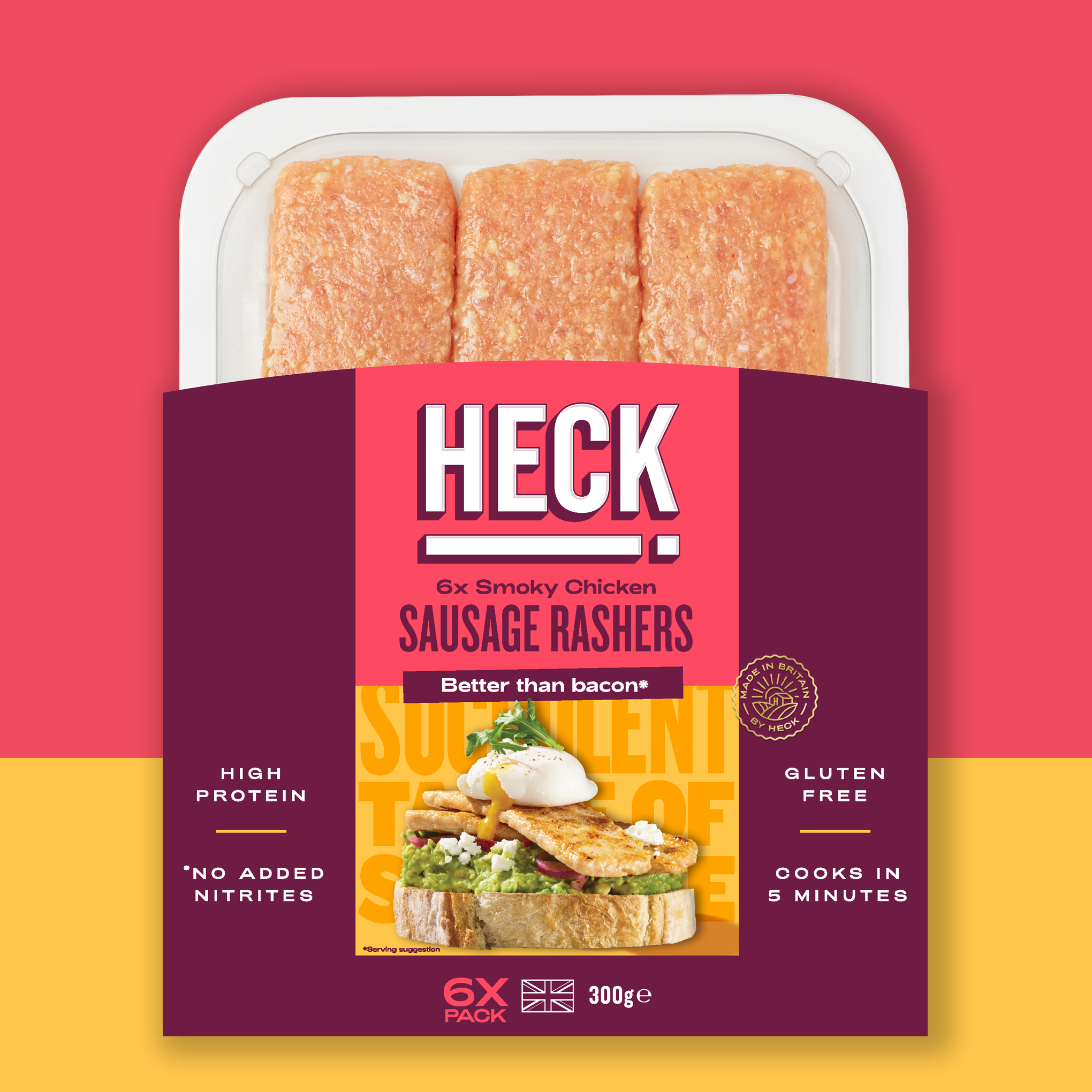 HECK Smoky Chicken Sausage Rashers | Better Than Bacon? | From The UK's ...